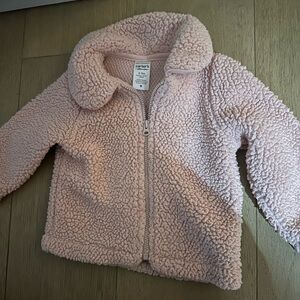 Carter’s Baby Girl Soft Pink Fleece Zip Up 9 Months